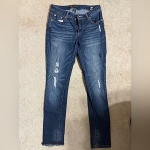 Cato distressed skinny jeans